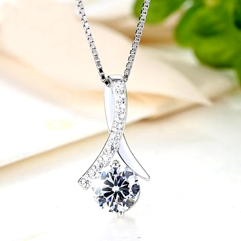 Gift for Wife Necklace Husband Fashion Crystal Necklace Femal Soulmate Pendant Necklaces Girl Jewelry Christmas Birthday Gifts